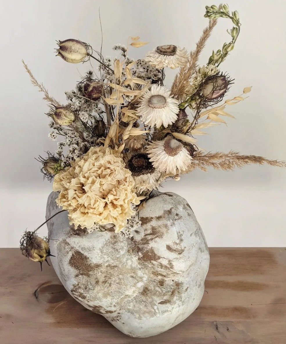 bouquet séché vase
